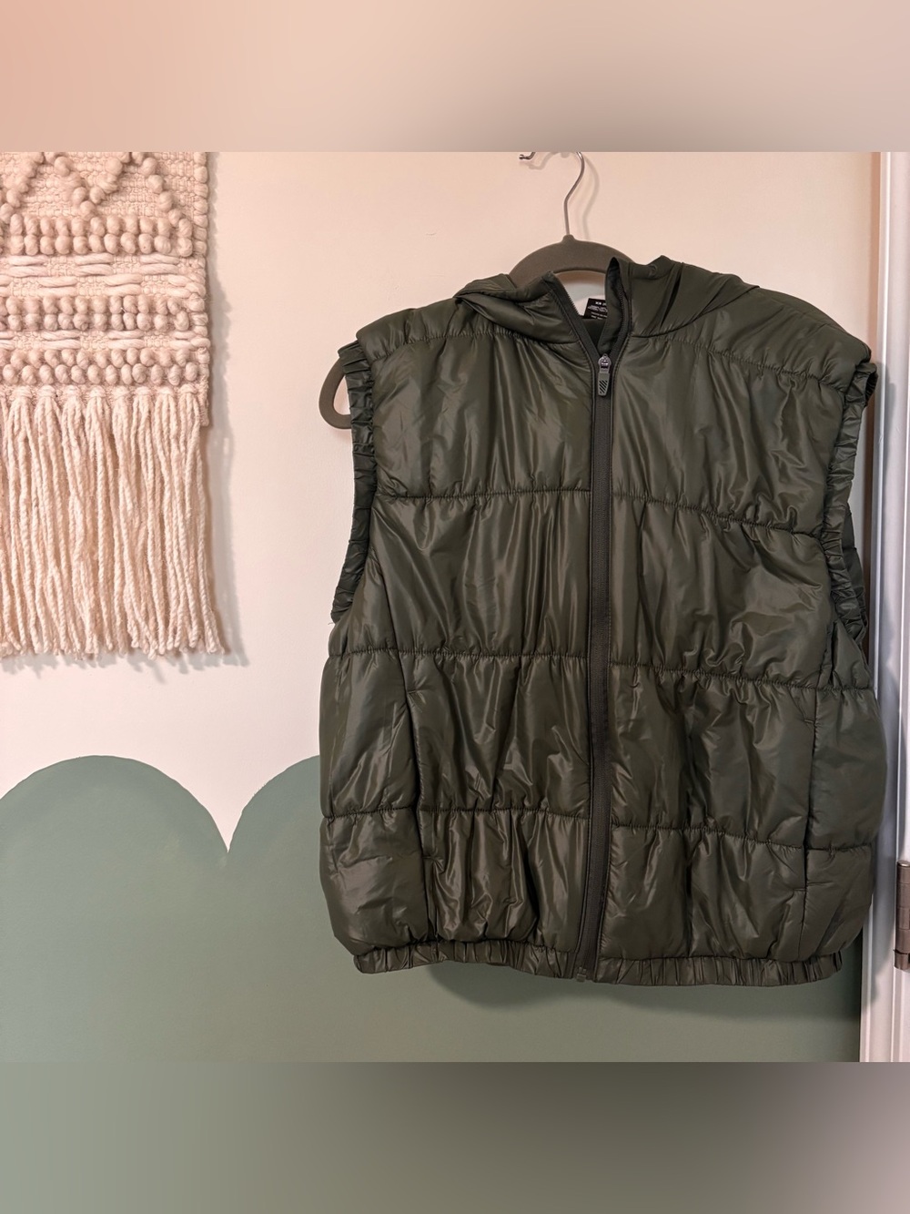 Avia Olive Green Quilted Vest